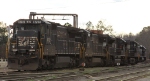 NS 8722 sits with other locos at the fuel rack on New Year's Day